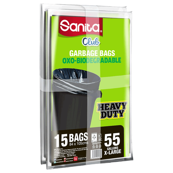 أكياس قمامة من سانيتا كلوب - 55 جالون